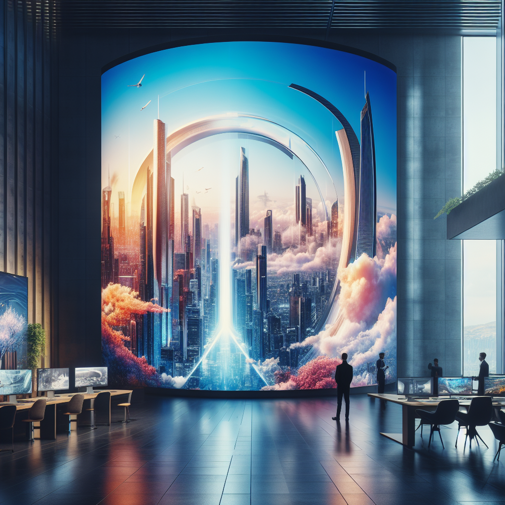 curved led screen wall